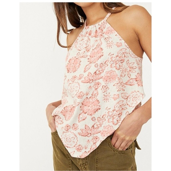 Free People Pink Floral Daisy Tank Top - Picture 1 of 10